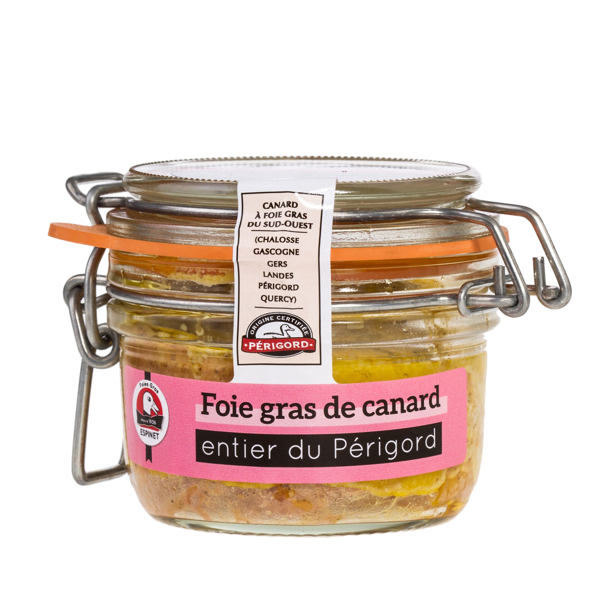 FOIE GRAS ENTIER DE CANARD 300G - Foie Gras Catinel du Bois Bareirou -  Périgord Dordogne